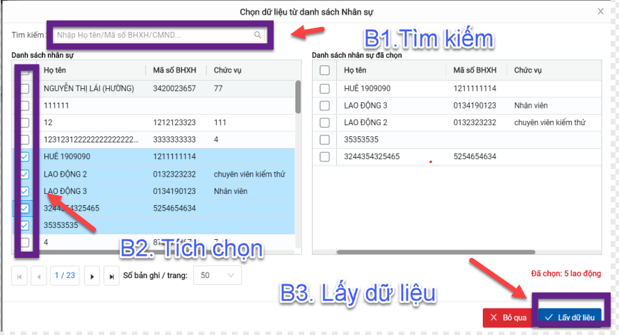 Lập hồ sơ ốm đau trên 5.0