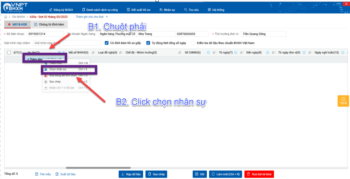 Lập hồ sơ thai sản trên 5.0