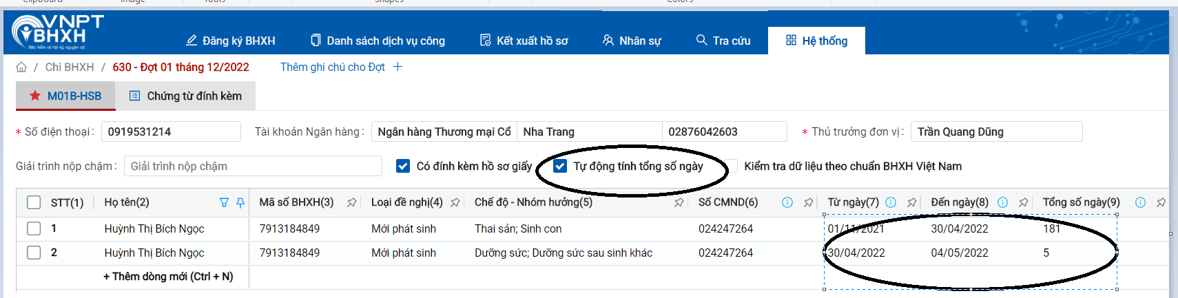 Điền mẫu M01-HSB
